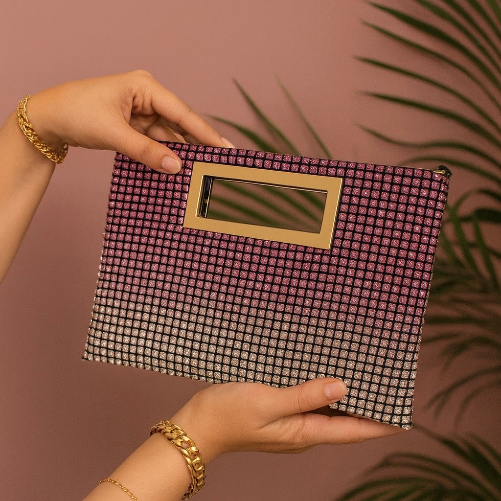 Rhinestone Magic Partywear Clutch & Sling Bag