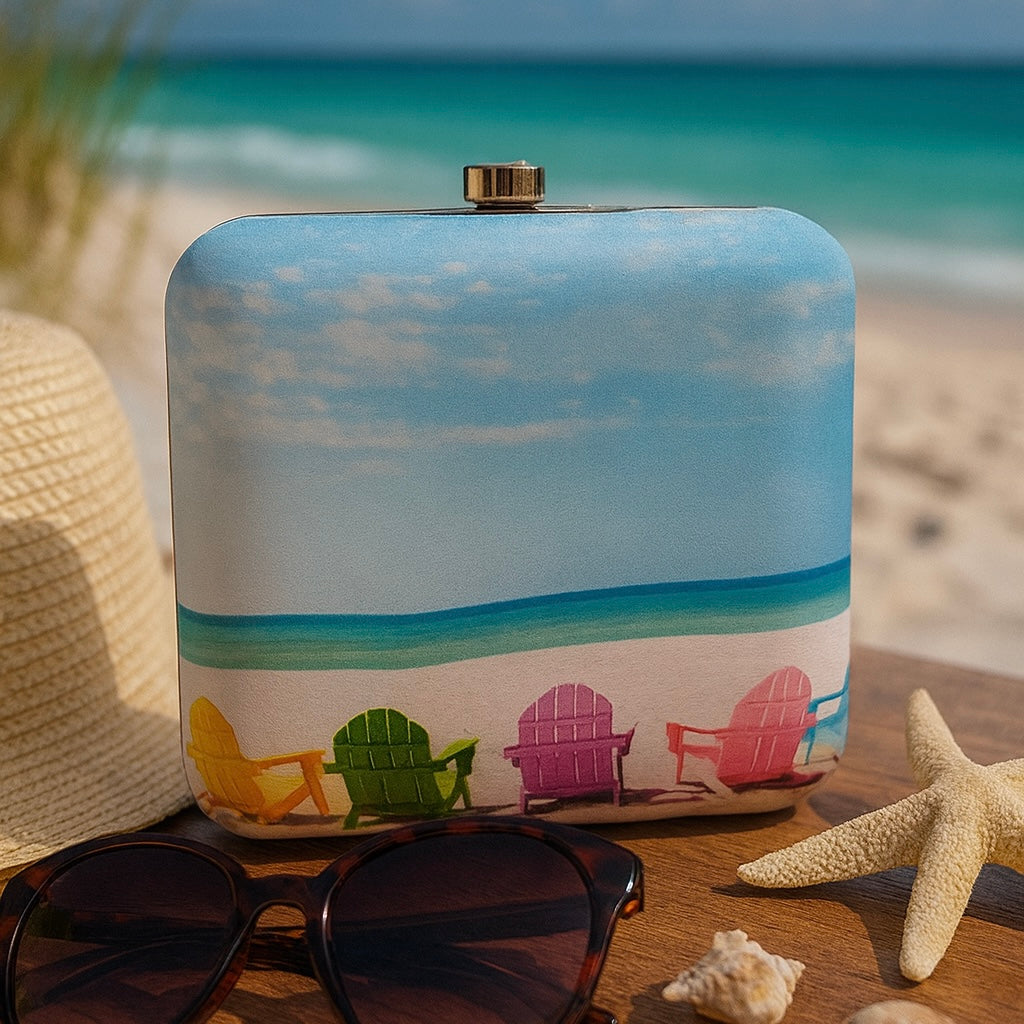Paradise Vibes Clutch||Box Clutch & Sling Bag