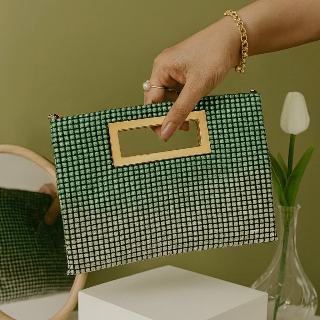 Rhinestone Magic Partywear Clutch & Sling Bag