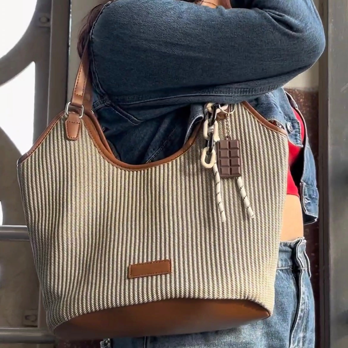 Slay & Carry Tote Bag with Bag Charm