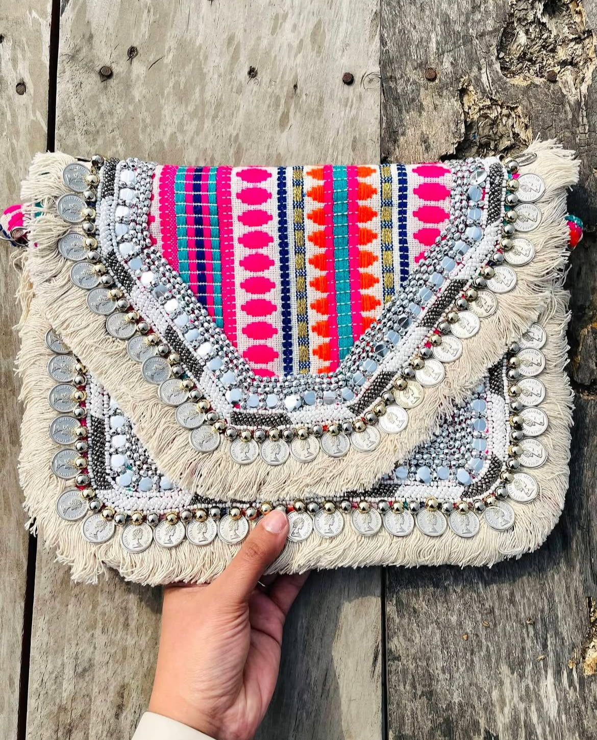 Satarangi Boho|| Hand Embroidered Boho Sling Bag
